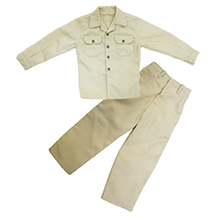1:6 Scale U.S. Wake Island USMC Cotton Uniform Shirt and Trouser (Khaki)